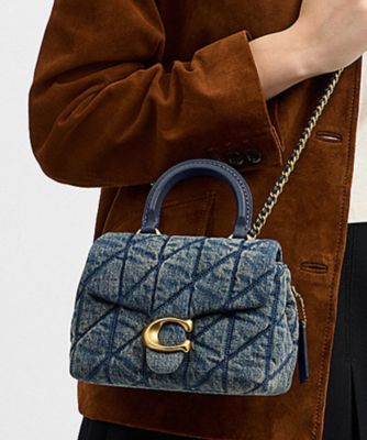 タビー トップ ハンドル バッグ・リジェネラティブ コットン デニム